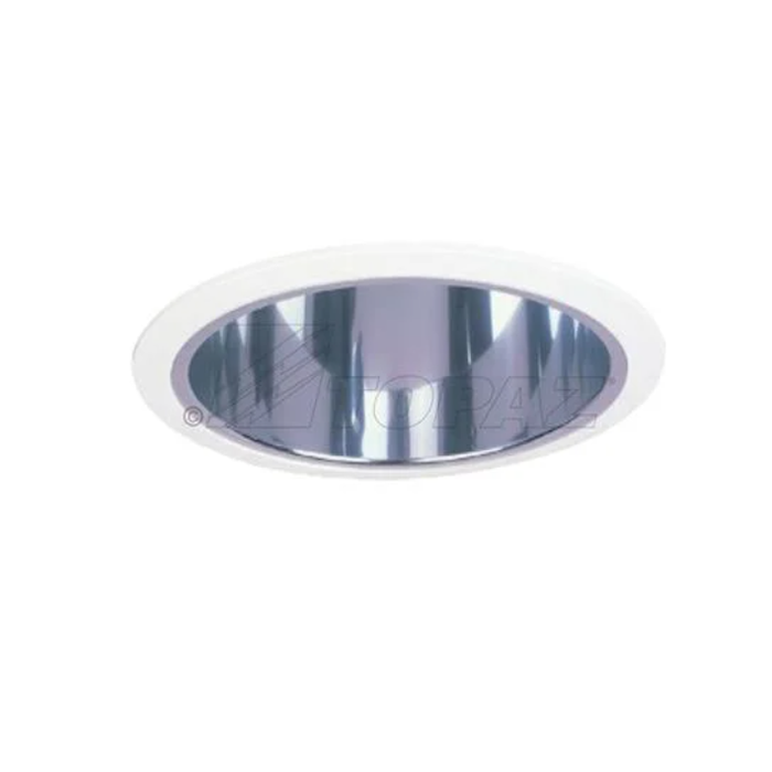 Topaz RT610CL/WH-28 6 Inch Can Trim Clear Deep Reflector White Ring Uses A19 Incandescent Lamps Or LED Equivalent (T79156)