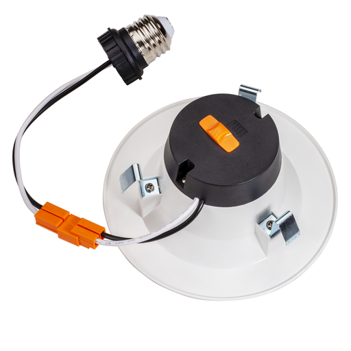 Topaz RTL/403WH/7W/CTS LED Retrofit Recessed Downlight 4 Inch 6.5W 550Lm CCT Selectable 2700K/3000K/3500K/4000K/5000K 120V 90 CRI Baffle IC Dimmable White (T71131)