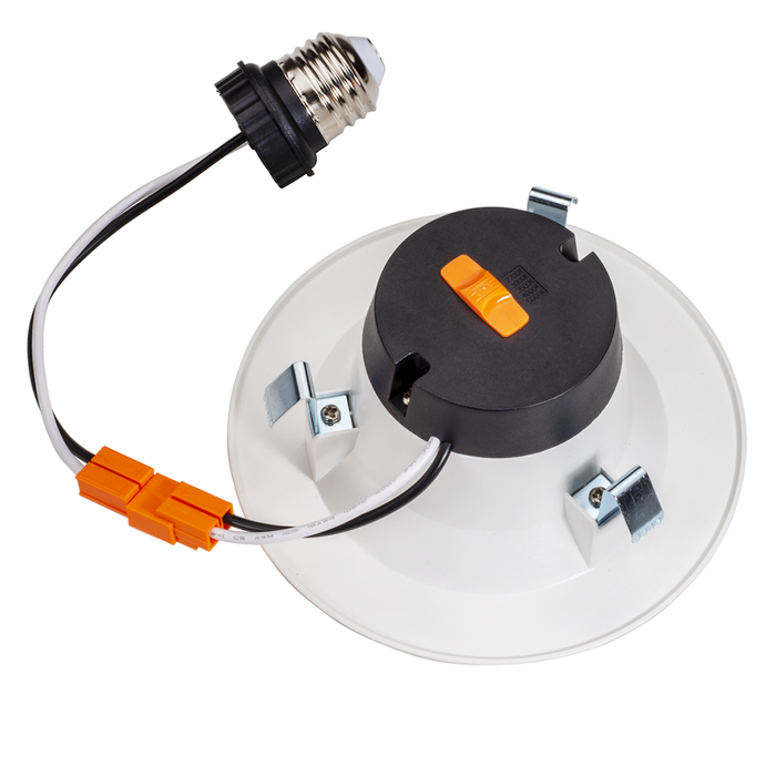 Topaz RTL/403WH/7W/CTS LED Retrofit Recessed Downlight 4 Inch 6.5W 550Lm CCT Selectable 2700K/3000K/3500K/4000K/5000K 120V 90 CRI Baffle IC Dimmable White (T71131)