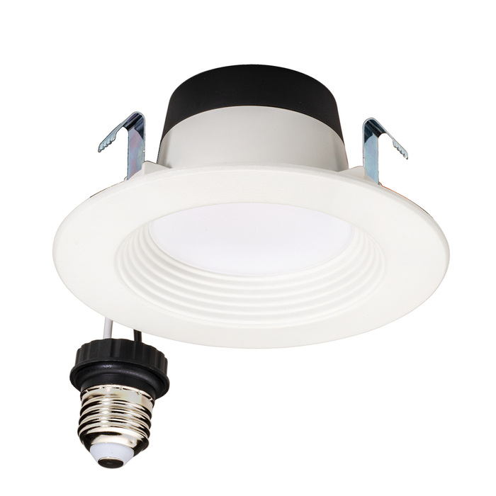 Topaz RTL/403WH/7W/CTS LED Retrofit Recessed Downlight 4 Inch 6.5W 550Lm CCT Selectable 2700K/3000K/3500K/4000K/5000K 120V 90 CRI Baffle IC Dimmable White (T71131)