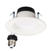 Topaz RTL/403WH/7W/CTS LED Retrofit Recessed Downlight 4 Inch 6.5W 550Lm CCT Selectable 2700K/3000K/3500K/4000K/5000K 120V 90 CRI Baffle IC Dimmable White (T71131)