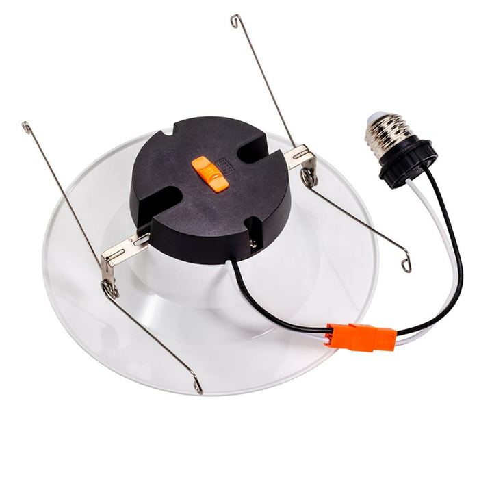 Topaz RTL/600WH/9W/CTS LED Retrofit Recessed Downlight 6 Inch 9W 770Lm CCT Selectable 2700K/3000K/3500K/4000K/5000K 120V 90 CRI Smooth IC Dimmable White (T71137)