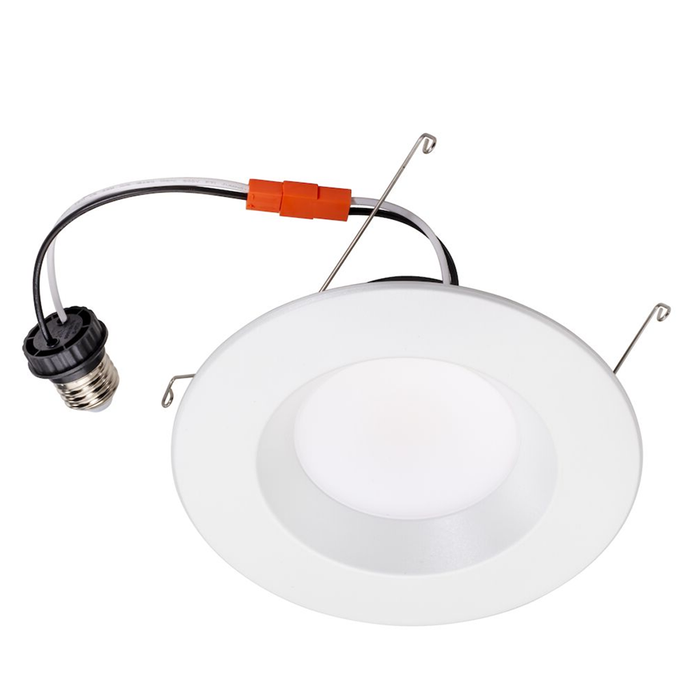 Topaz RTL/600WH/9W/CTS LED Retrofit Recessed Downlight 6 Inch 9W 770Lm CCT Selectable 2700K/3000K/3500K/4000K/5000K 120V 90 CRI Smooth IC Dimmable White (T71137)