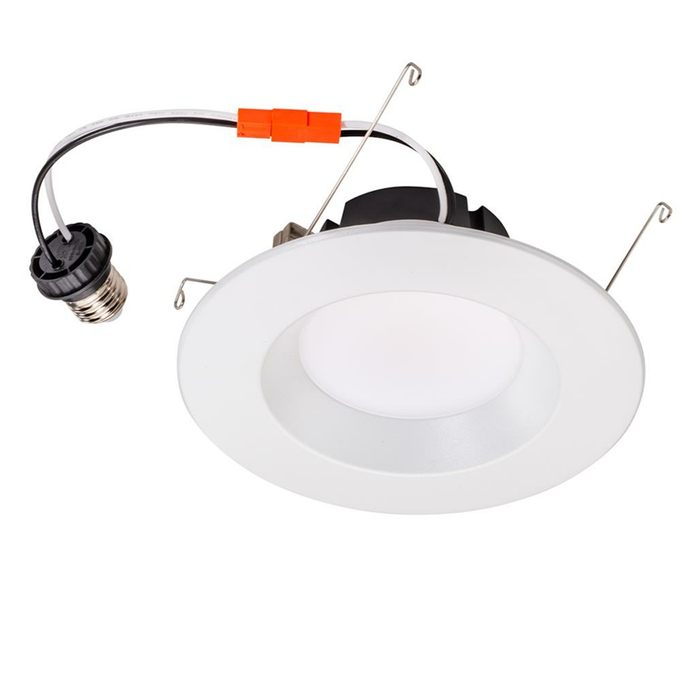 Topaz RTL/600WH/9W/CTS LED Retrofit Recessed Downlight 6 Inch 9W 770Lm CCT Selectable 2700K/3000K/3500K/4000K/5000K 120V 90 CRI Smooth IC Dimmable White (T71137)
