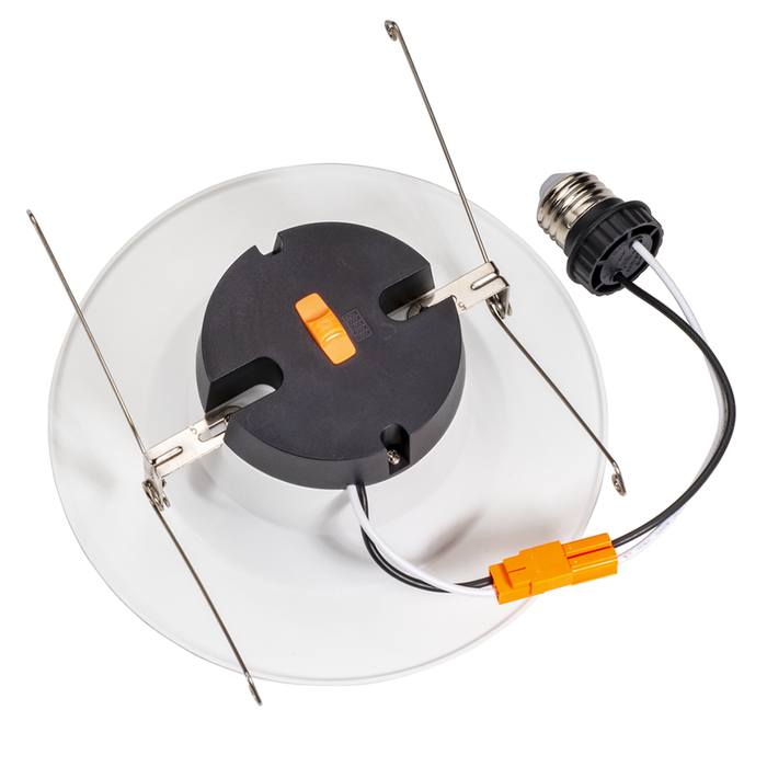 Topaz RTL/603WH/11W/CTS LED Retrofit Recessed Downlight 6 Inch 11W 1000Lm CCT Selectable 2700K/3000K/3500K/4000K/5000K 120V 90 CRI Baffle IC Dimmable White (T71133)