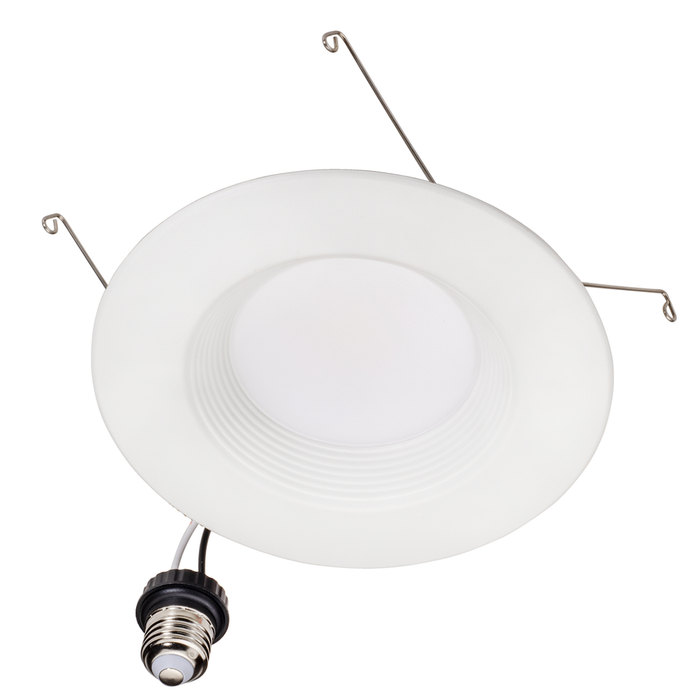 Topaz RTL/603WH/11W/CTS LED Retrofit Recessed Downlight 6 Inch 11W 1000Lm CCT Selectable 2700K/3000K/3500K/4000K/5000K 120V 90 CRI Baffle IC Dimmable White (T71133)