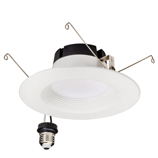 Topaz RTL/603WH/11W/CTS LED Retrofit Recessed Downlight 6 Inch 11W 1000Lm CCT Selectable 2700K/3000K/3500K/4000K/5000K 120V 90 CRI Baffle IC Dimmable White (T71133)