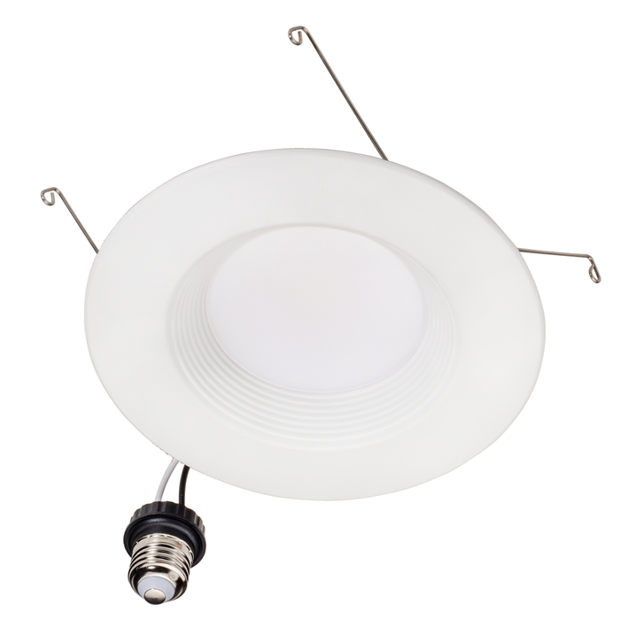 Topaz RTL/603WH/9W/CTS LED Retrofit Recessed Downlight 6 Inch 9W 770Lm CCT Selectable 2700K/3000K/3500K/4000K/5000K 120V 90 CRI Baffle IC Dimmable White (T71132)