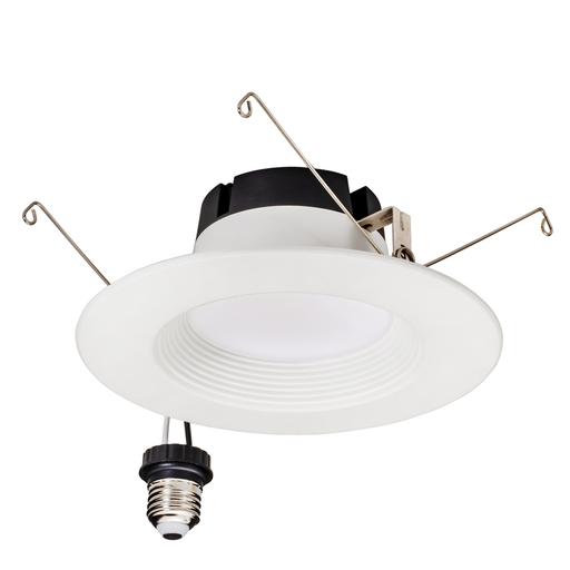 Topaz RTL/603WH/9W/CTS LED Retrofit Recessed Downlight 6 Inch 9W 770Lm CCT Selectable 2700K/3000K/3500K/4000K/5000K 120V 90 CRI Baffle IC Dimmable White (T71132)