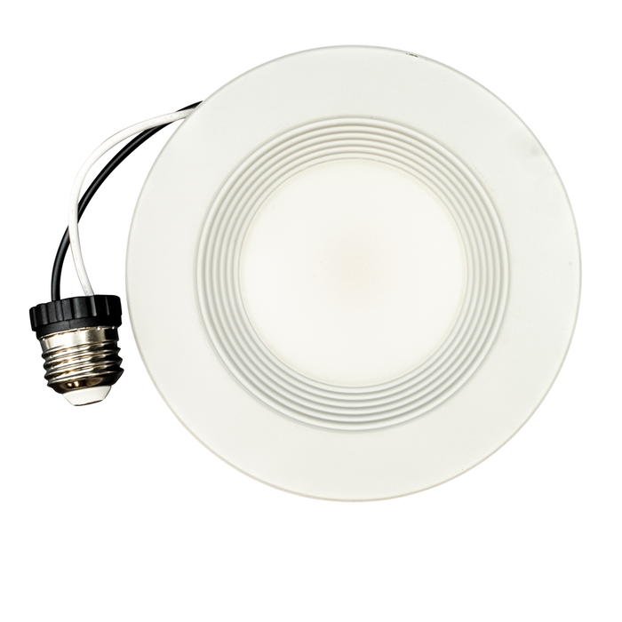 Topaz RTL4-6W-40K-WH-B LED Retrofit Recessed Downlight 4 Inch 6W 4000K 550Lm 90 CRI Dimmable 120V Baffle White Economy Series (T76975)
