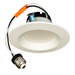 Topaz RTL4-6W-40K-WH-B LED Retrofit Recessed Downlight 4 Inch 6W 4000K 550Lm 90 CRI Dimmable 120V Baffle White Economy Series (T76975)