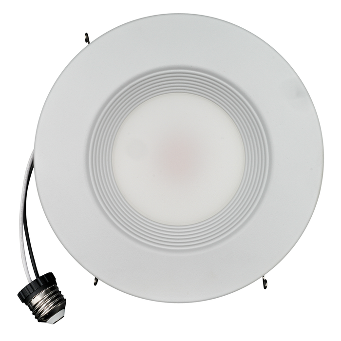 Topaz RTL6-12W-30K-WH-B LED Retrofit Recessed Downlight 6 Inch 12W 3000K 1080Lm 90 CRI Dimmable 120V Baffle White Economy Series (T76978)
