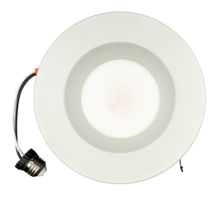 Topaz RTL6-13W-40K-WH-S LED Retrofit Recessed Downlight 6 Inch 13W 4000K 1350Lm 90 CRI Dimmable 120V Smooth White Economy Series (T76973)