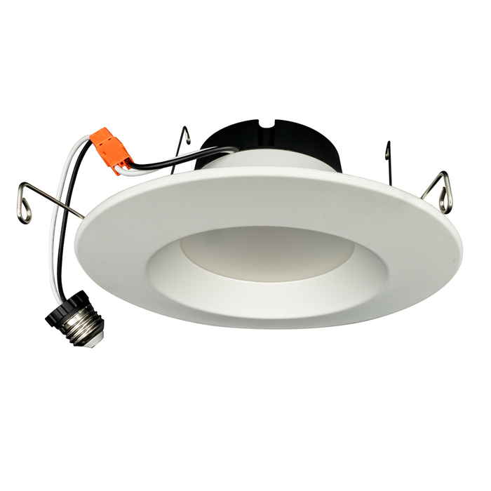 Topaz RTL6-12W-40K-WH-S LED Retrofit Recessed Downlight 6 Inch 12W 4000K 1080Lm 90 CRI Dimmable 120V Smooth White Economy Series (T76971)