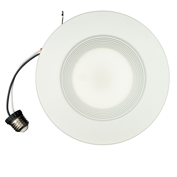 Topaz RTL6-13W-PCS-WH-B LED Retrofit Recessed Downlight 6 Inch Wattage/CCT Selectable 7.5W/9.5W/13W 2700K/3000K/3500K/4000K/5000K 120V Baffle Dimmable White (T76989)