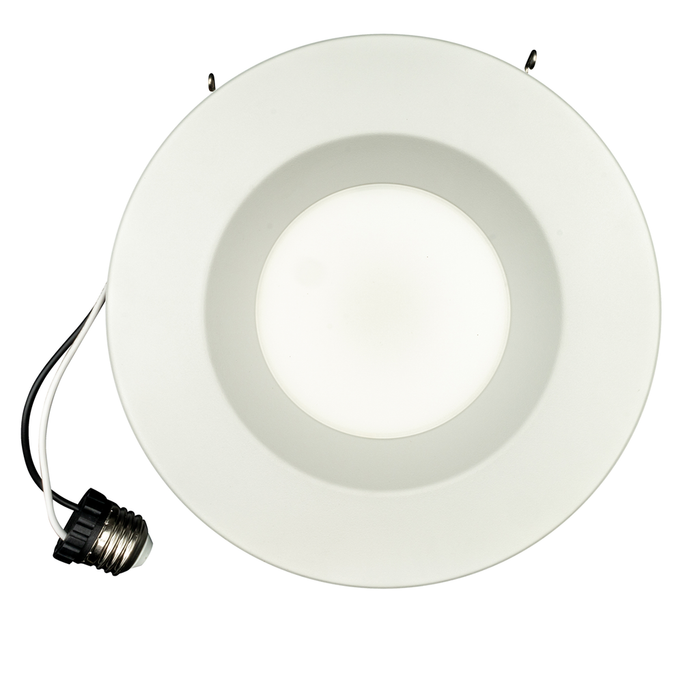 Topaz RTL6-13W-PCS-WH-S LED Retrofit Recessed Downlight 6 Inch Wattage/CCT Selectable 7.5W/9.5W/13W 2700K/3000K/3500K/4000K/5000K 120V Smooth Dimmable White (T76988)