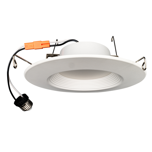 Topaz RTL6-8W-30K-WH-B LED Retrofit Recessed Downlight 6 Inch 7.5W 3000K 730Lm 90 CRI Dimmable 120V Baffle White Economy Series (T76976)