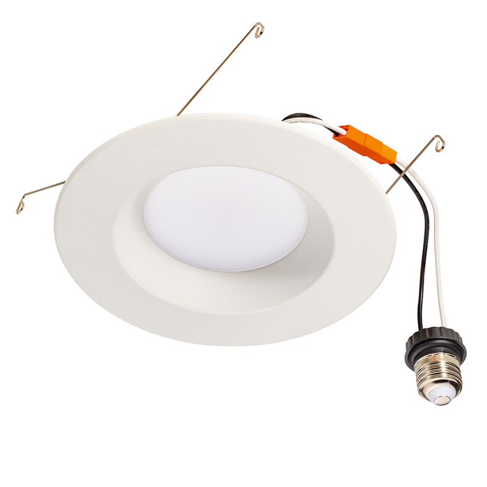 Topaz RTL6-8W-30K-WH-S LED Retrofit Recessed Downlight 6 Inch 7.5W 3000K 730Lm 90 CRI Dimmable 120V Smooth White Economy Series (T72777)