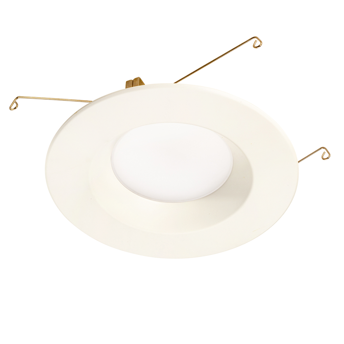Topaz RTL6-8W-40K-WH-S LED Retrofit Recessed Downlight 6 Inch 7.5W 4000K 730Lm 90 CRI Dimmable 120V Smooth White Economy Series (T76969)