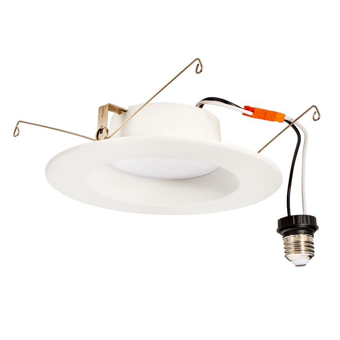 Topaz RTL6-8W-40K-WH-S LED Retrofit Recessed Downlight 6 Inch 7.5W 4000K 730Lm 90 CRI Dimmable 120V Smooth White Economy Series (T76969)