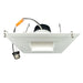 Topaz RTL6-SQ-11W-CS-WH LED Retrofit Recessed Square Downlight 6 Inch 11W 1000Lm CCT Selectable 2700K/3000K/3500K/4000K/5000K 120V 90 CRI Baffle Dimmable White (T76984)
