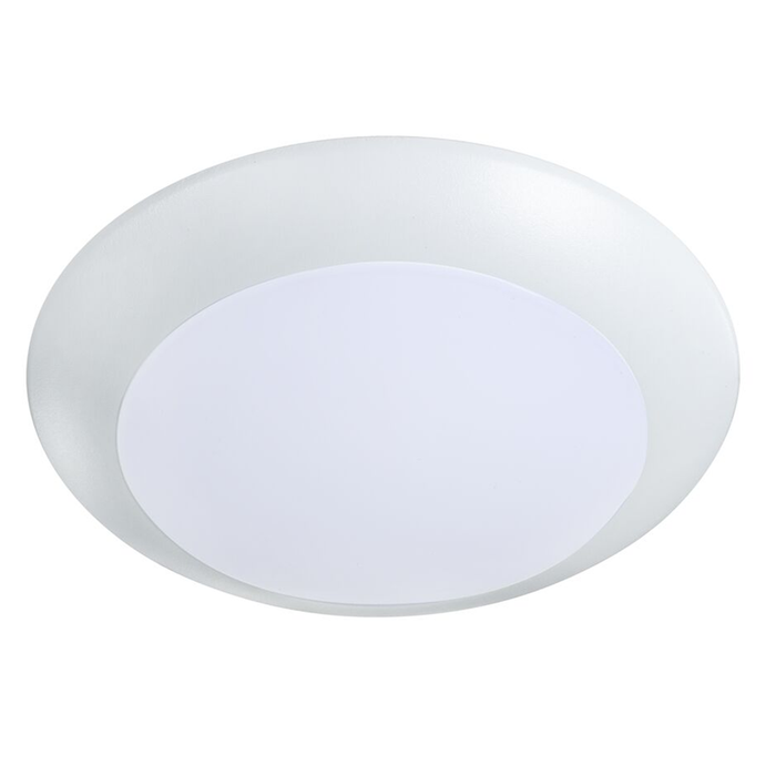 Topaz SDL6/11W/WH/D/CTS 6 Inch LED Surface Mount Disk Light 11W 905Lm CCT Selectable 2700K/3000K/3500K/4000K/5000K 90 CRI 120V Dimmable White Trim (T70723)