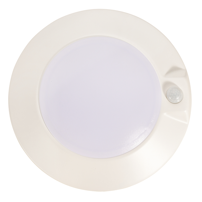 Topaz SDL6-14W-30K-WH-MS 6 Inch LED Surface Mount Disk Light 3000K 14W 990Lm 90 CRI 120V Non-Dimmable White Integrated Motion Sensor (T73329)