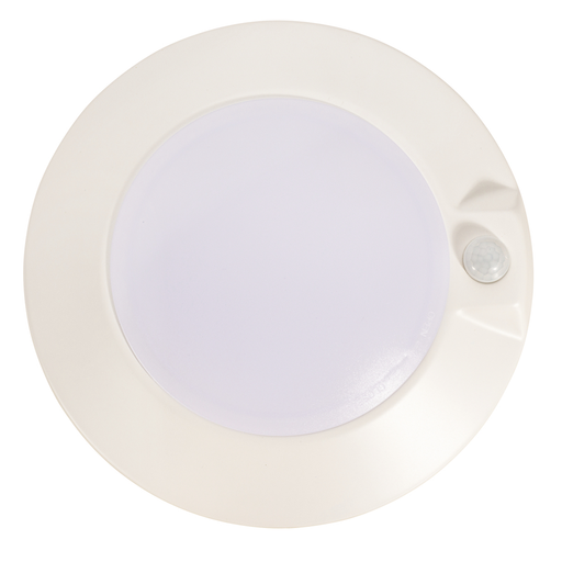 Topaz SDL6-14W-40K-WH-MS 6 Inch LED Surface Mount Disk Light 4000K 14W 1000Lm 90 CRI 120V Non-Dimmable White Integrated Motion Sensor (T73330)