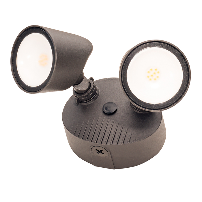 Topaz SL/24W/40K/BZ 24W LED Outdoor Security 2-Head Flood Light 24W 4000K 2000Lm 80 CRI 120V Bronze (T72989)