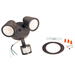 Topaz SL/24W/40K/BZ/MS 24W LED Outdoor Security 2-Head Flood Light 24W 4000K 2000Lm 80 CRI 120V Bronze With Motion Sensor (T72990)