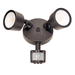Topaz SL/24W/40K/BZ/MS 24W LED Outdoor Security 2-Head Flood Light 24W 4000K 2000Lm 80 CRI 120V Bronze With Motion Sensor (T72990)