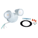 Topaz SL/24W/40K/WH 24W LED Outdoor Security 2-Head Flood Light 24W 4000K 2000Lm 80 CRI 120V White (T72991)