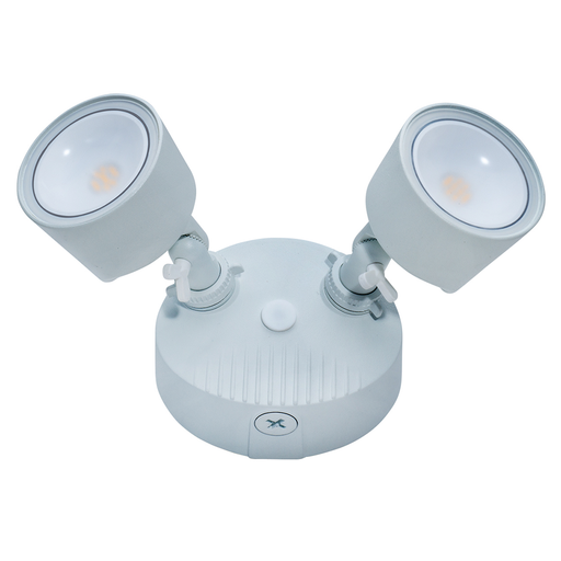 Topaz SL/24W/40K/WH 24W LED Outdoor Security 2-Head Flood Light 24W 4000K 2000Lm 80 CRI 120V White (T72991)