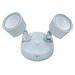 Topaz SL/24W/40K/WH 24W LED Outdoor Security 2-Head Flood Light 24W 4000K 2000Lm 80 CRI 120V White (T72991)