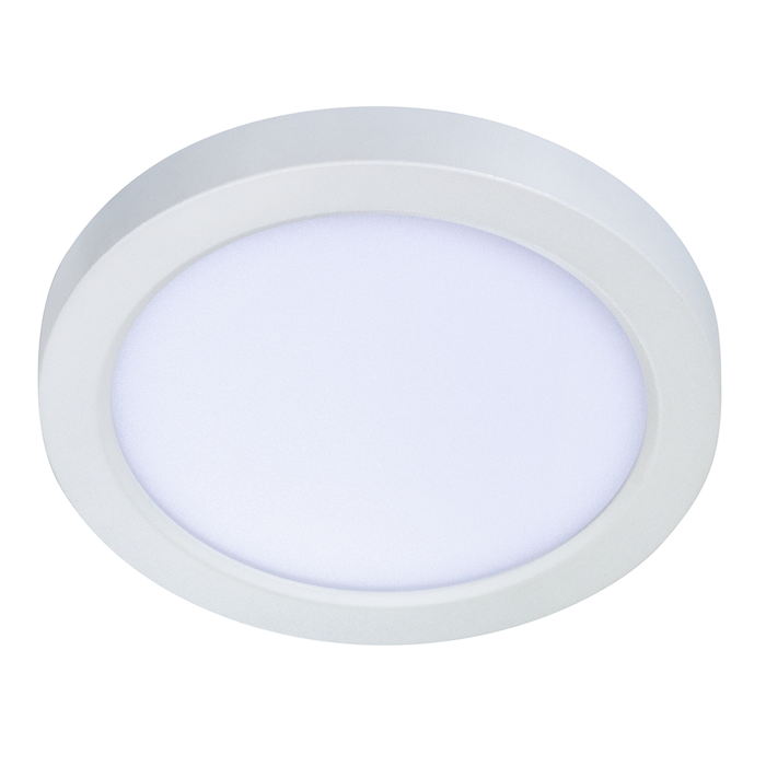 Topaz SMD5/RND/11/CTS-46 5 Inch LED Surface Mount Downlight 11W 910Lm CCT Selectable 2700K/3000K/3500K/4000K/5000K 90 CRI Dimmable 120V White (T70967)