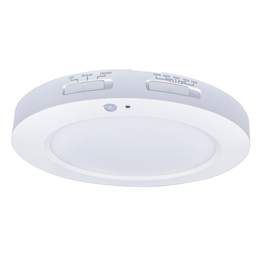 Topaz SMD7/RND/13/CTS/MS 7 Inch LED Surface Mount Downlight 13W 1150Lm CCT Selectable 2700K/3000K/3500K/4000K/5000K 90 CRI Dimmable 120V White (T71018)