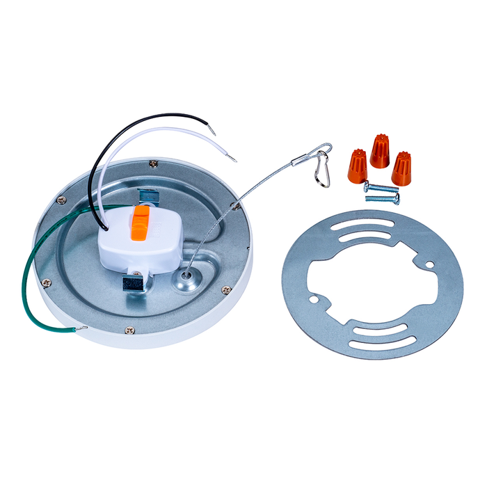 Topaz SMD7/RND/17/CTS-46 7 Inch LED Surface Mount Downlight 17W 1400Lm CCT Selectable 2700K/3000K/3500K/4000K/5000K 90 CRI Dimmable 120V White (T70969)