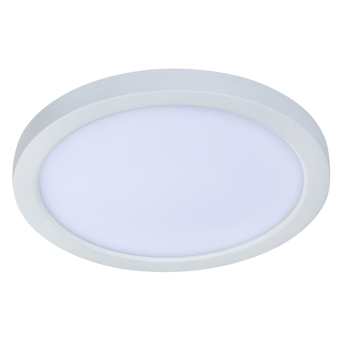 Topaz SMD7/RND/17/CTS-46 7 Inch LED Surface Mount Downlight 17W 1400Lm CCT Selectable 2700K/3000K/3500K/4000K/5000K 90 CRI Dimmable 120V White (T70969)
