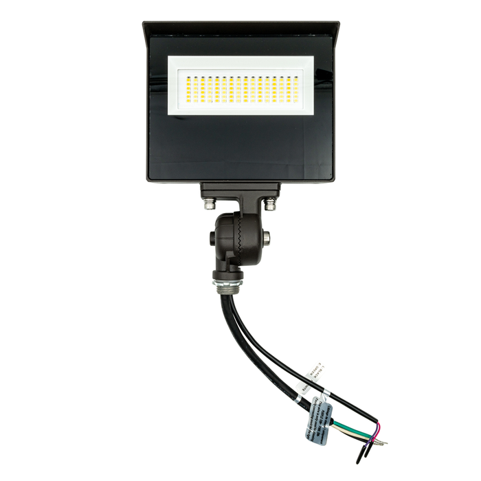 Topaz FL-30PCS-KNTR LED Flood Power/CCT Selectable 15W/25W/30W 3000K/4000K/5000K 120-277V Dimmable Knuckle And Trunnion Mount Photocell Bronze (T76850)