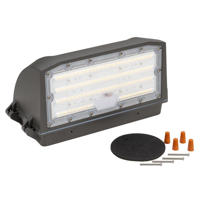 Topaz WPFC-75W-PCTS-BZ Full Cutoff Wall Pack Power/CCT Selectable 45W/60W/75W 3000K/4000K/5000K 6310Lm/7930Lm/10000Lm Photocell Dimmable Bronze (T72744)