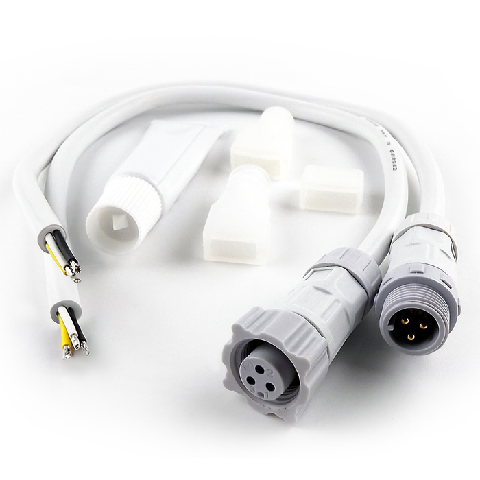 RAB Tape Light End Cap Kit 10mm 3-Pin Hard Wiring For TOS/LCB (TPF3)