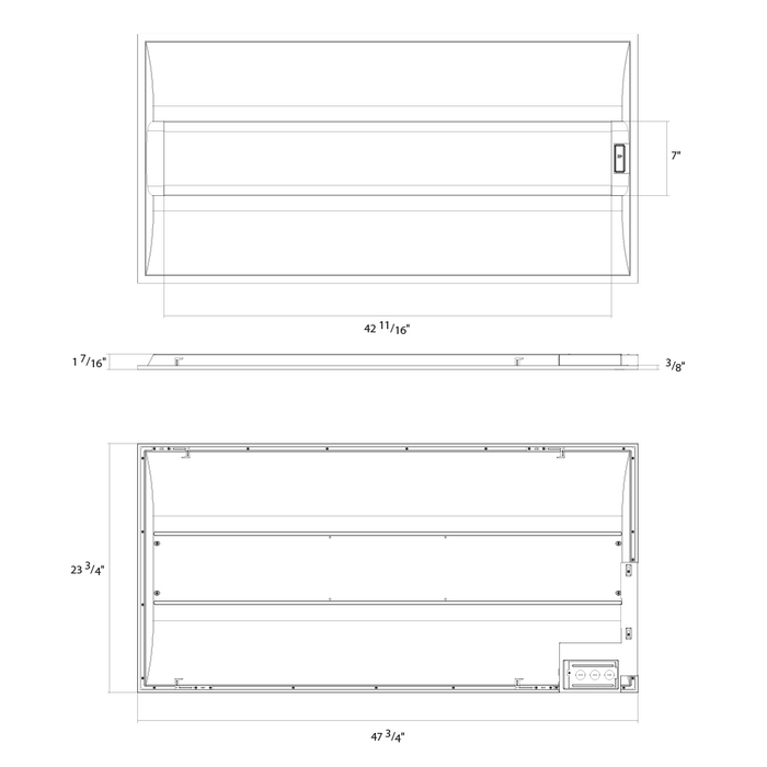 RAB SWISH 2X4 LED Air-Return Troffer Wattage/CCT Selectable 44W/35W/26W 3500K/4000K/5000K 120-277V 0-10V Dimming Motion Occupancy Sensor (SWISH2X4/MVS)