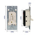 Leviton Toggle Slide Dimmer For Dimmable LED/CFL/Incandescent Lighting 150W Single Pole Or 3-Way Light Almond (TSL01-T)