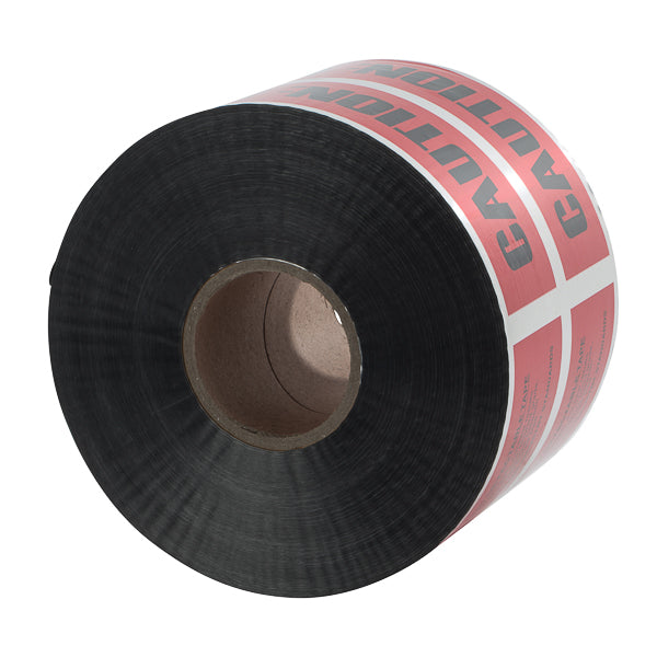 NSI 6 Inch Red Detectable Underground Line Tape - Buried Electric Line Below (ULTD-627)