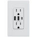 MORRIS USB Receptacle Tamper Resistant 15A 125V [2] USB-A [1] USB-C White (USB-15AAC-30W)