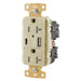 Bryant Duplex Receptacle 20A 125V And Type A And C USB Port 5A 5V Tamper Resistant-Weather Resistant Ivory (USBB20AC5IWR)