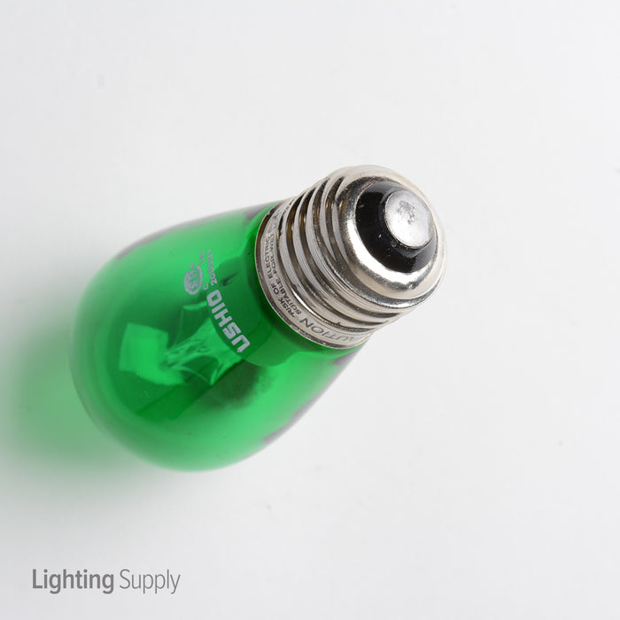 USHIO 2W S14 LED 120V Medium E26 Base Green Dimmable Bulb (1003932)