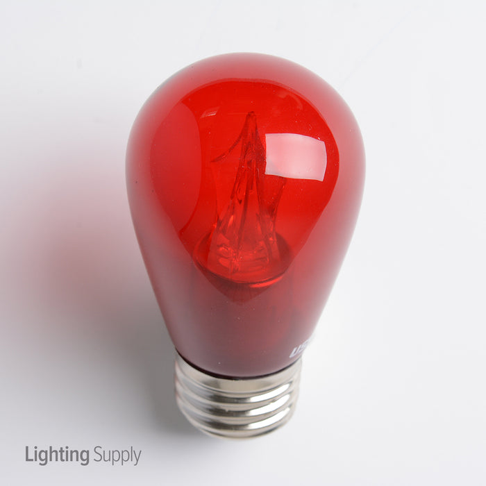 USHIO 2W S14 LED 120V Medium E26 Base Red Dimmable Bulb (1003931)