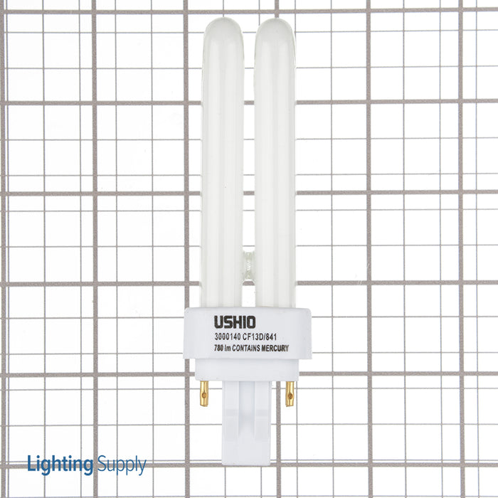 USHIO CF13D/841 Double Tube Compact Fluorescent T4D 59V 13W GX23-2 Base Inphos (3000140)