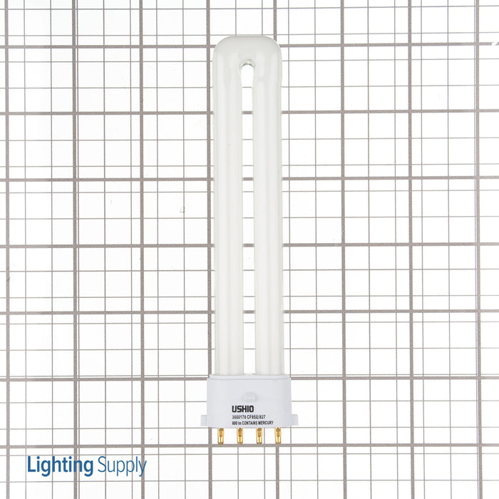 USHIO CF9SE/827 Single Tube Compact Fluorescent T4S 60V 9W 2G7 Base Inphos (3000170)